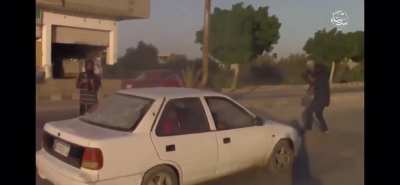 The people in the car were Egyptian soldiers