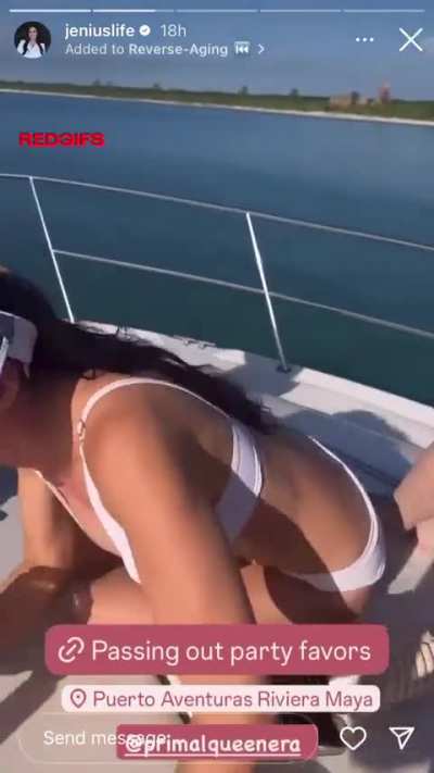 Jen (BB8) on a boat