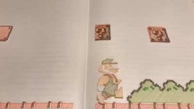 Super Mario Bros stop motion, using a notebook. 1300 photos at 30fps