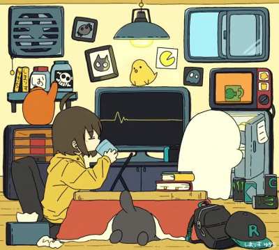 “1 Room Life” by @yukichi_nya___ (twitter)