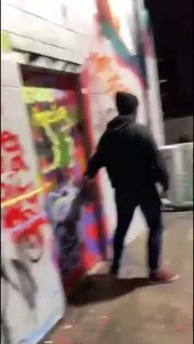 Kicking in door.