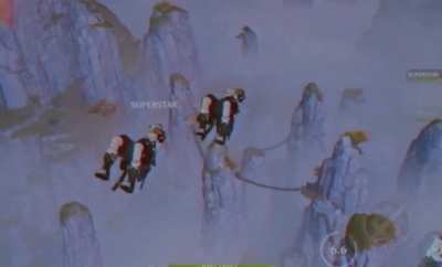 Bennett falling to his death (dramatic)