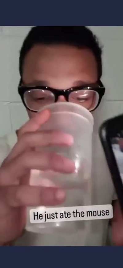 Inmate eats rat