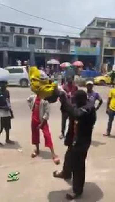 Self-trained young African acrobats display amazing skills on the streets.
