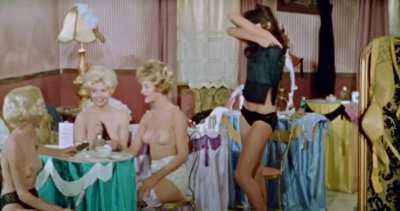 June Wilkinson, Karen Dor, Gigi Held, Louise Lawson, Lori Shea, and Ann Myers in Francis Ford Coppola's directorial debut 'The Bellboy and the Playgirls (1962)