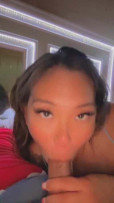 Felt his cock throbbing in his pants so I whipped it out and sucked it