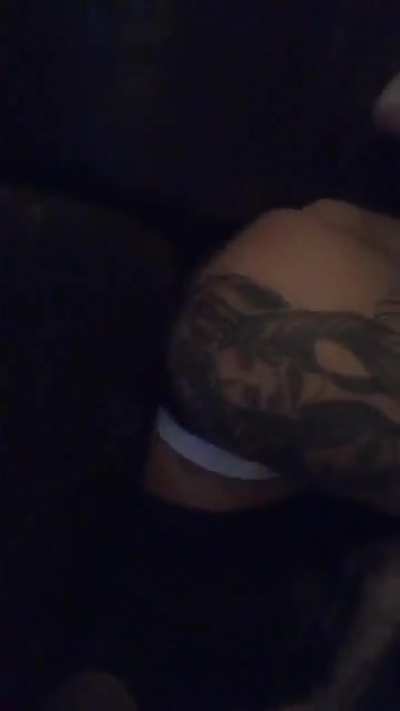 laying down