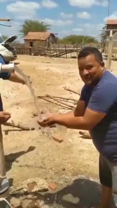 Thank you mayor for bringing us water