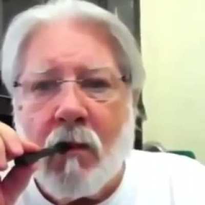 Old guy vaping