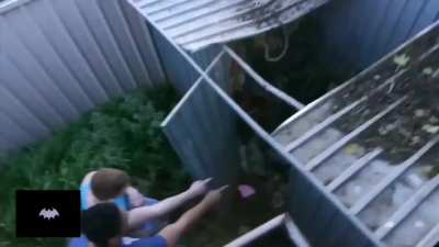 Batman Jumping Off a Roof 'To the Batmobile'