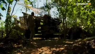 KS-19 100mm anti-aircraft gun used against Russian ground targets by the Luhansk Border Detachment 