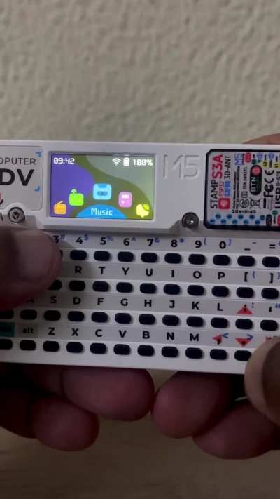 Custom PDA UI using LVGL 9.5 on ESP32-S3. Smooth UI animation experiments