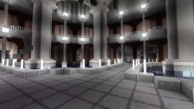 Just finished my survival basement main hall