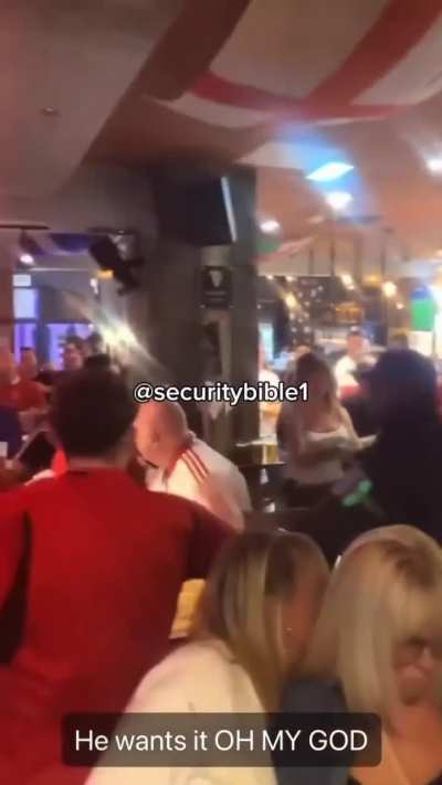 A fan of Tottenham and a fan of Manchester United started arguing inside Wetherspoons, causing security to step in and break up the fight.