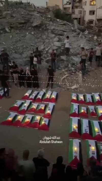 Civil Defense teams recovered the bodies of more than 100 Palestinians who were killed after the Al-Taj Tower in Gaza City was bombed by Israel at the beginning of Israeli genocide on Gaza on 25th October 2023