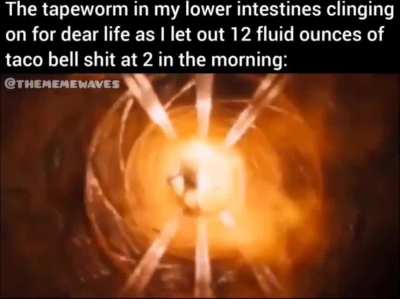 It burns