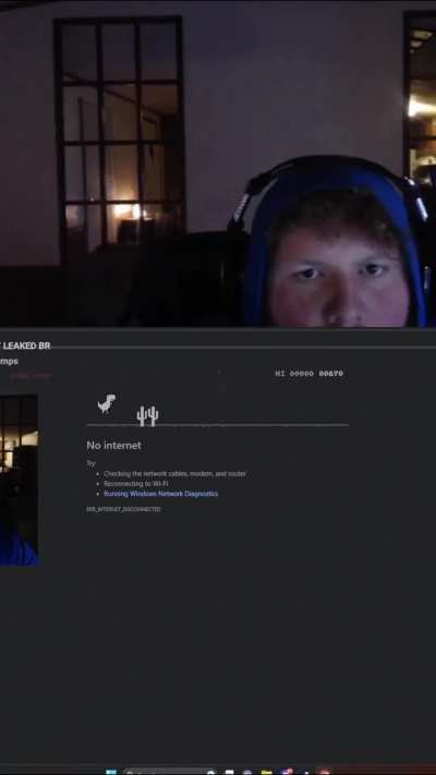 His whole room lighted up 💀
