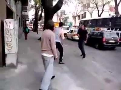 Dude trying to impress GF got punched and almost knocked out