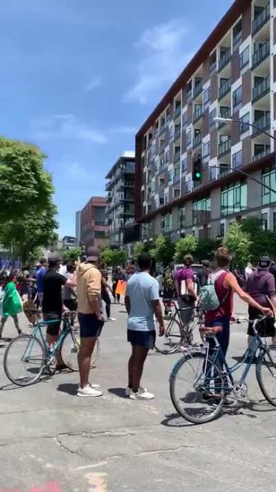 Today at the downtown protest