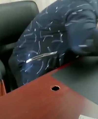 Smashing a walnut with bare hand