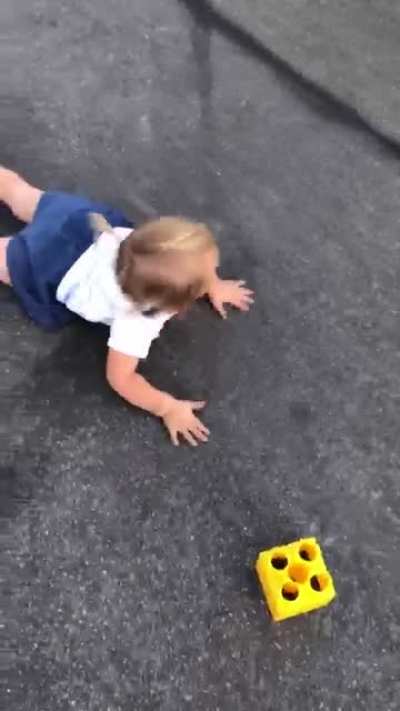 Kid thinks he escapes attack car!