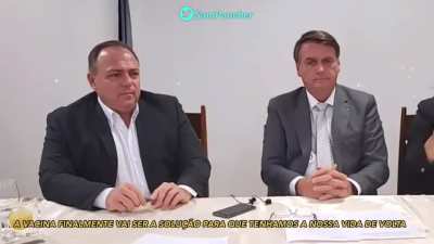 O ministro da saúde do Brasil chama de “inteligentíssima” uma pergunta que duvida do isolamento social e do uso de máscaras [via @SamPancher]