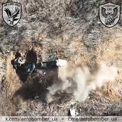 Russian Murom P surveillance system installed near the trenches destroyed by operators of the 