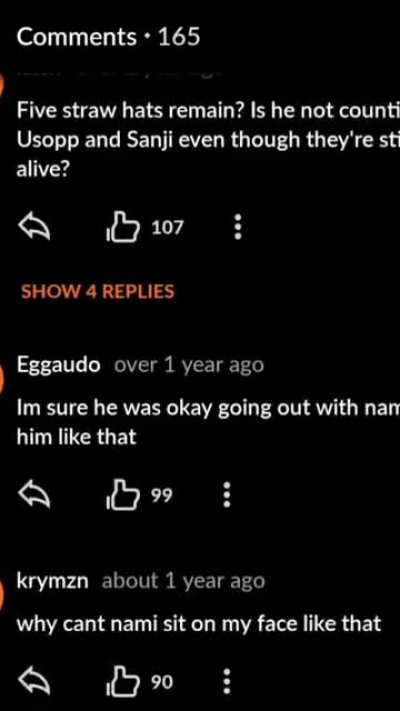 one piece fans when the woman does something