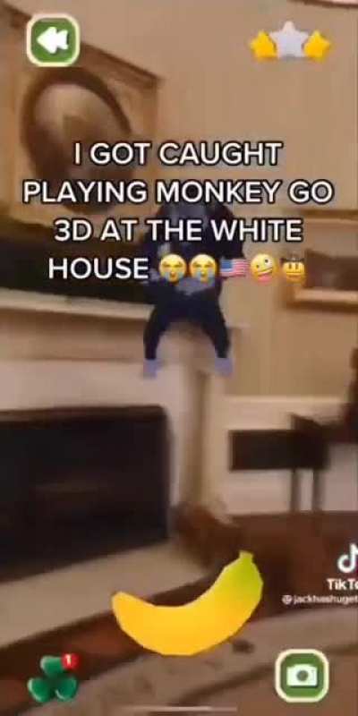 Monke go in White House