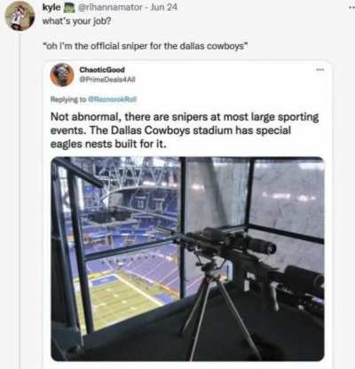 sniper around here