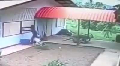 To steal something.