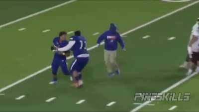A highschool football player levels a referee after being ejected and loses all his D1 scholarships