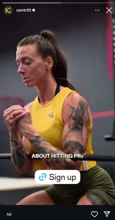 Nice feet on this fitness Ad.