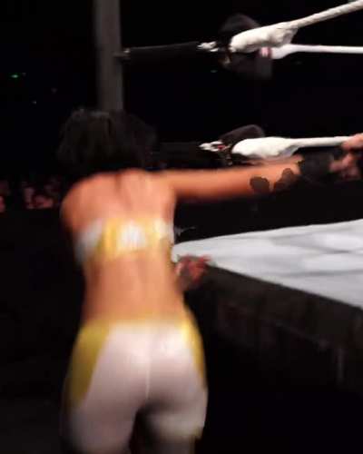 Bayley attacking Charlotte