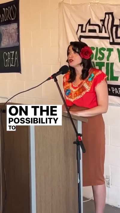 We are building a political movement that stands with the student intifada, that stands with Palestinian liberation! The two party system has gotten us nowhere. It’s time for us to challenge this so called “democracy” which is really just a dictatorship o