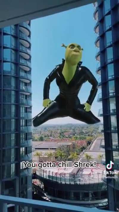 Shrek gotta chill out