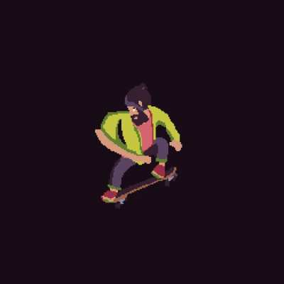 I made a skateboarding animation!