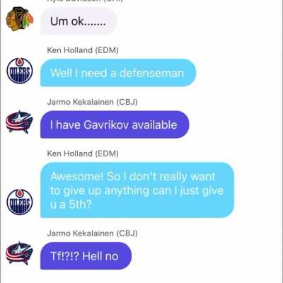Chris Drury’s Phone before the All Star Break