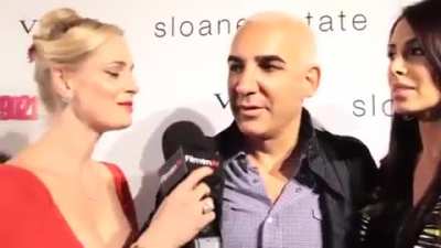 Greek billionaire Alki David doesn't care on the red carpet