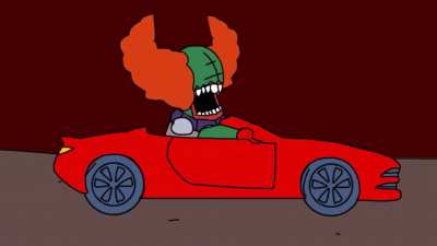 Dang tricky still angry while he has own car