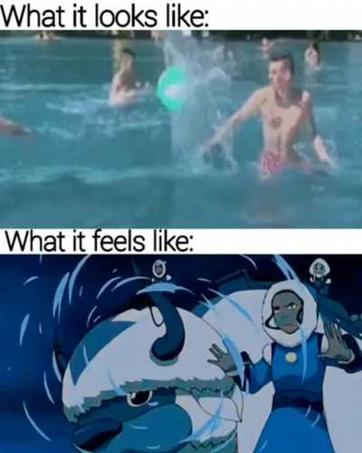 Surley I'm not the only one who was a pro waterbender at primary school pool days