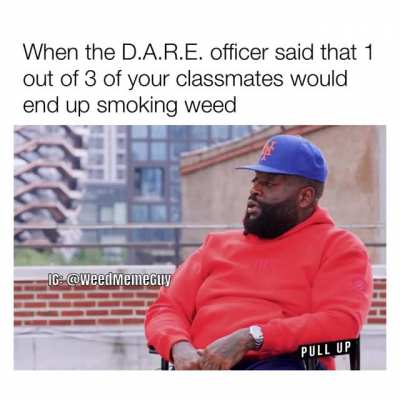 Fun fact: D.A.R.E. is estimated to have spent 200 million to 2 billion dollars on the program, and it was shown to have had no positive effect.