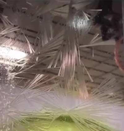 This spray-on ice crystal window frost