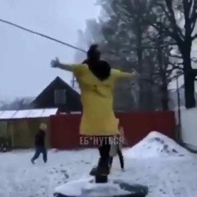 Standing on plastic