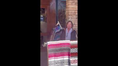 Gallery owner mocks Native American dancers