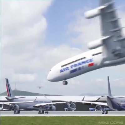 Airplane takes off