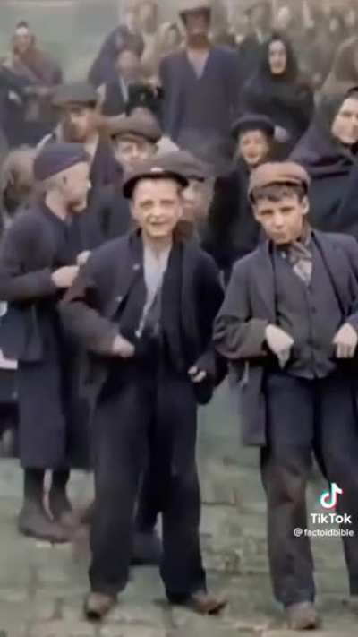 Children staring at a camera