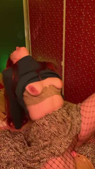 I tore a little hole in my stockings so you can pump me full of your seed.
