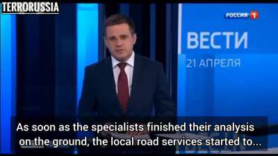 Russia's biggest state TV channel reported about the explosion in Belgorod, when the moderator suddenly realised that the last sentence he read from the teleprompter, doesn't seem to make sense in the context of what has been said before. 