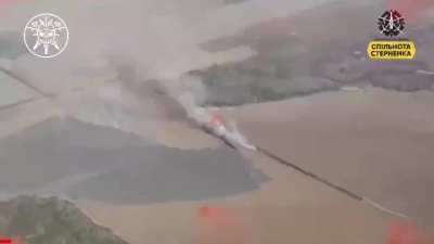 A Russian BUK-M2 SAM System is destroyed by Ukrainian FPV drones somewhere in the east (Unknown date)